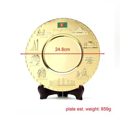 Plat Cenderamata Logam Logo Timbul 3d Logam