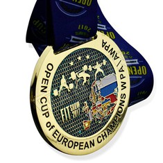 Pingat Perlumbaan Sukan Bersalut Emas 3D Logam