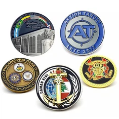 Syiling Cabaran Logam Warna Enamel Cenderamata